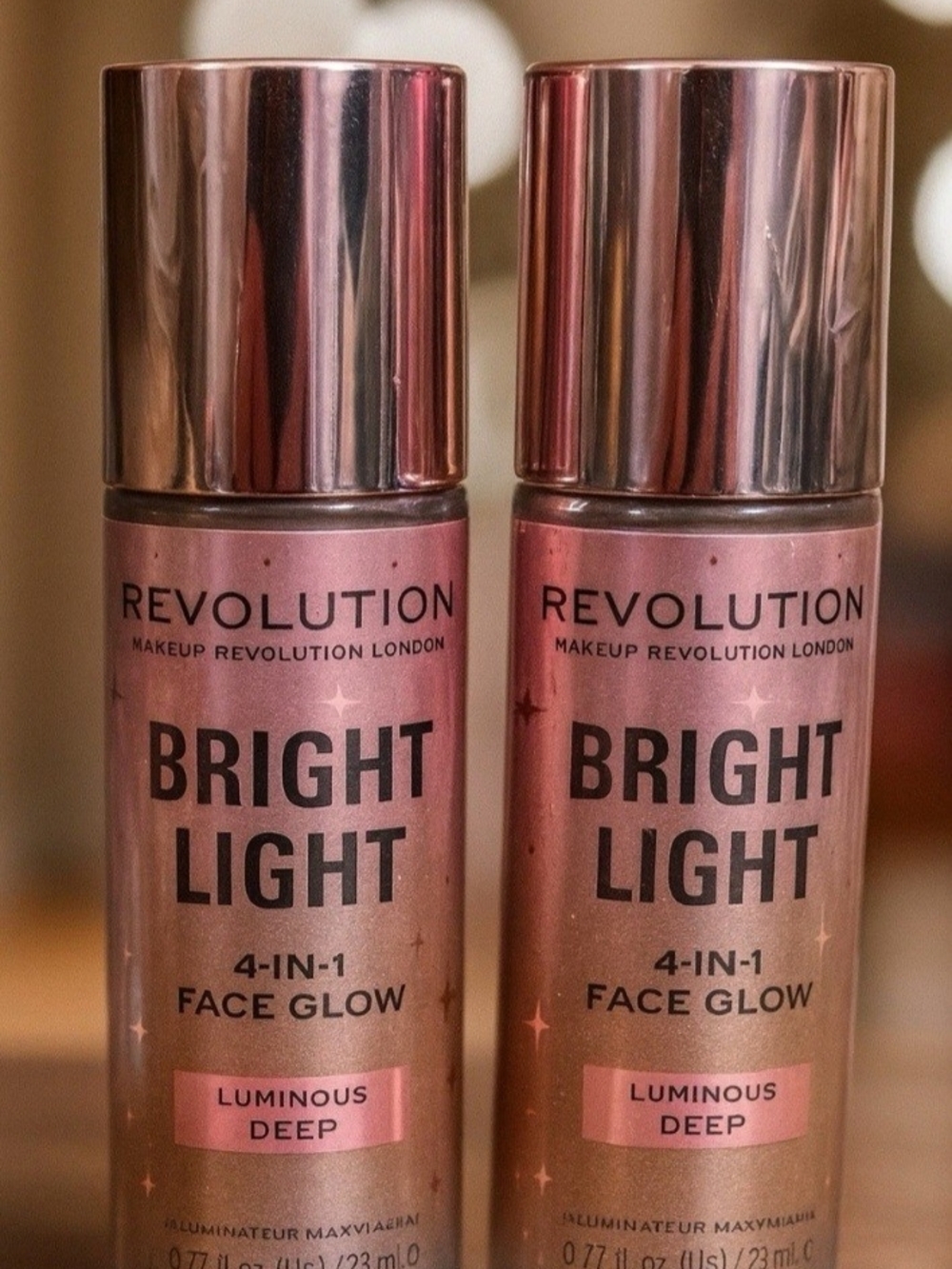 Bundle Of 2 -Revolution Bright Light 4-IN-1 Face Glow — Luminous Deep NWT